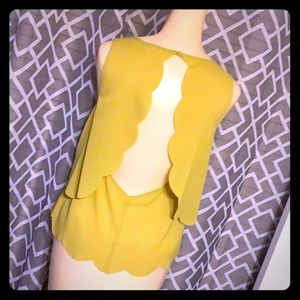 Yellow top with cut out back